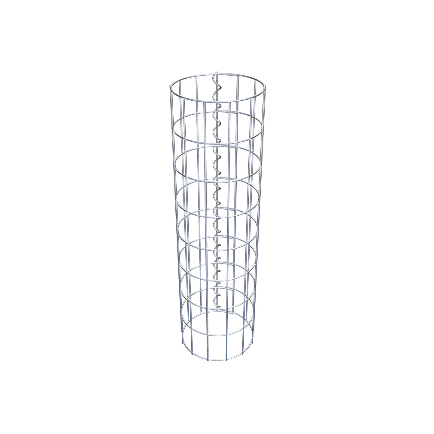 Schanskorfzuil rond 22 cm diameter, 80 cm hoogte, maaswijdte 5 cm x 10 cm