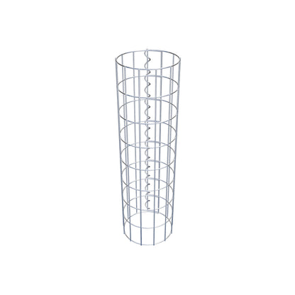 Schanskorfzuil rond 22 cm diameter, 80 cm hoogte, maaswijdte 5 cm x 10 cm