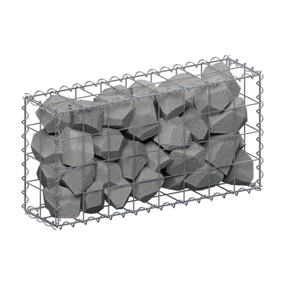 Gabion 80 cm x 40 cm x 20 cm (L x H x D), maskestørrelse 10 cm x 10 cm, spiral