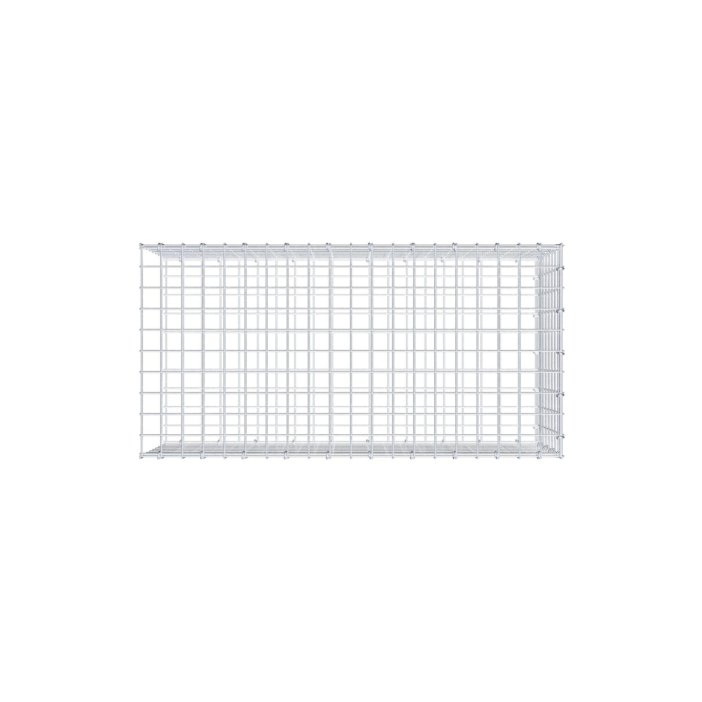 Anbaugabione Typ 2 100 cm x 40 cm x 50 cm (L x H x T), Maschenweite 5 cm x 5 cm, C-Ring