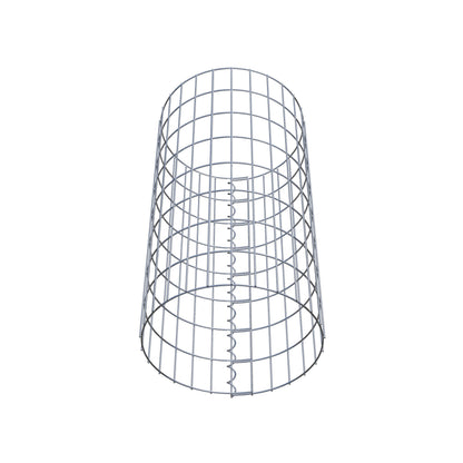 Columna de gaviones redonda 42 cm de diámetro, 80 cm de altura, malla 5 cm x 10 cm