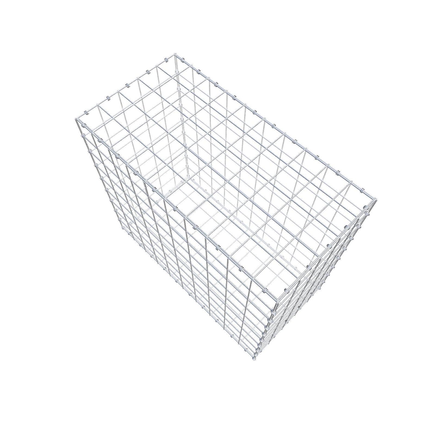 Gabione 100 cm x 90 cm x 50 cm (L x H x T), Maschenweite 10 x 10 cm, Spiralring