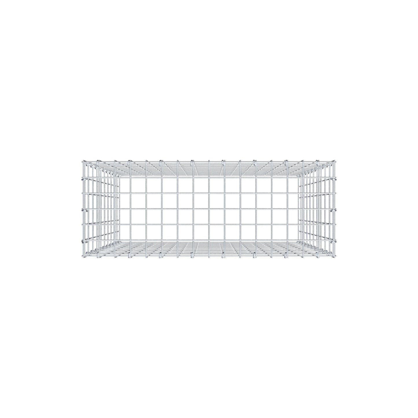 Anbaugabione Typ 3 100 cm x 80 cm x 30 cm (L x H x T), Maschenweite 5 cm x 10 cm, C-Ring