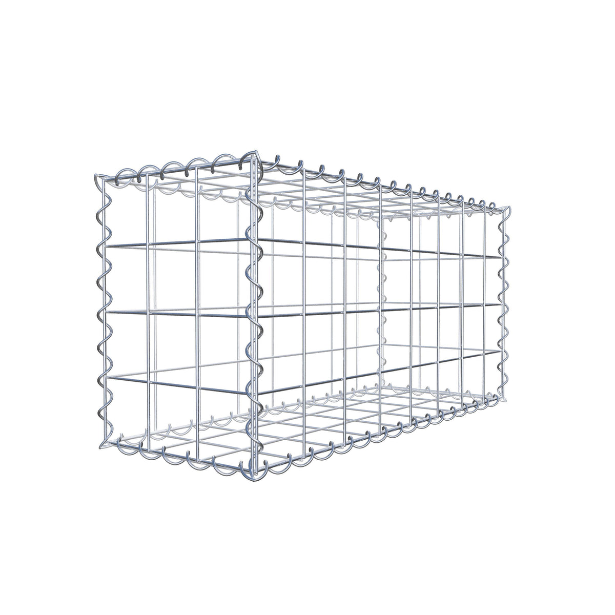 Gabbione 80 cm x 40 cm x 30 cm (L x H x P), maglia 10 cm x 10 cm, spirale