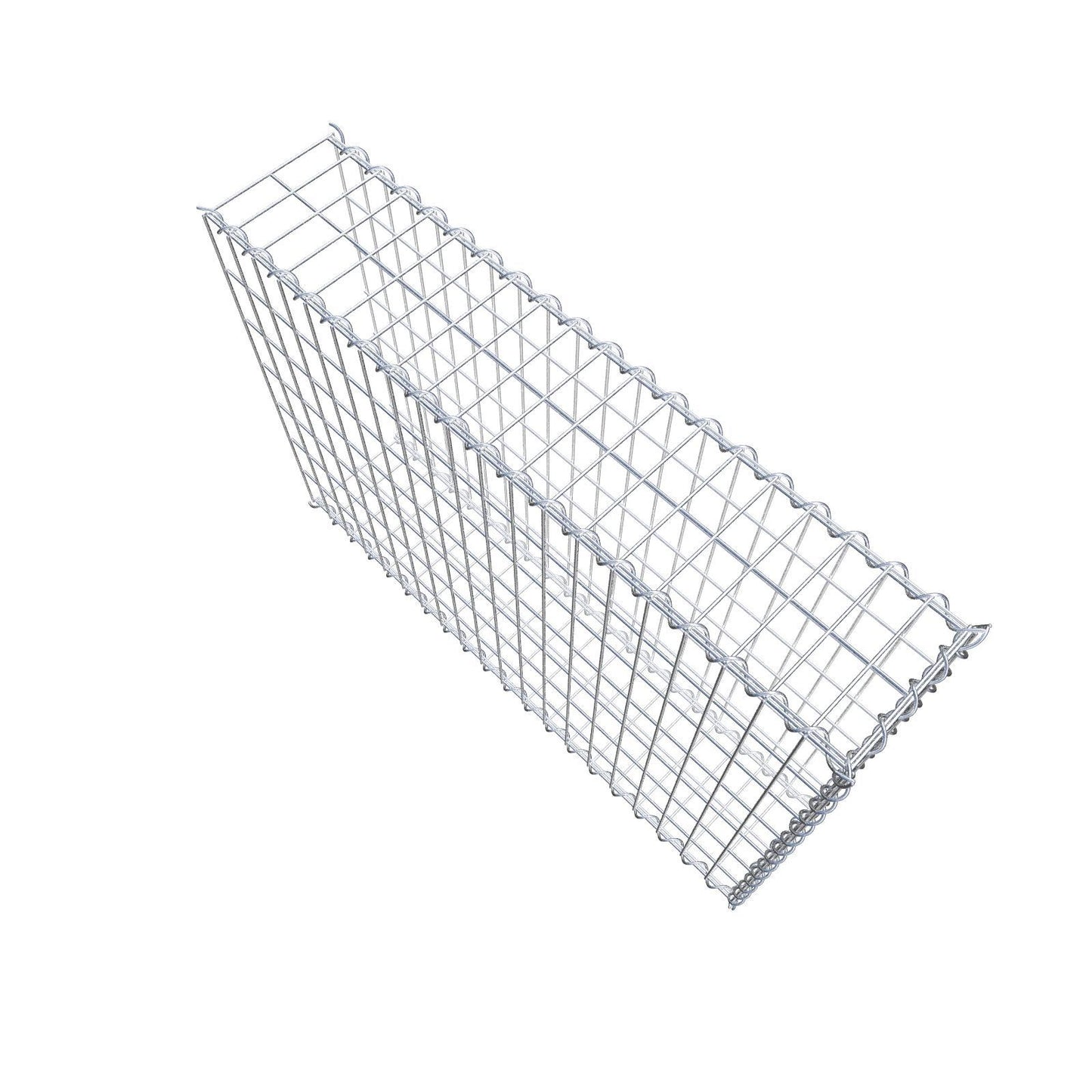 Opvokset gabion type 2 100 cm x 70 cm x 20 cm (L x H x D), maskestørrelse 5 cm x 10 cm, spiral