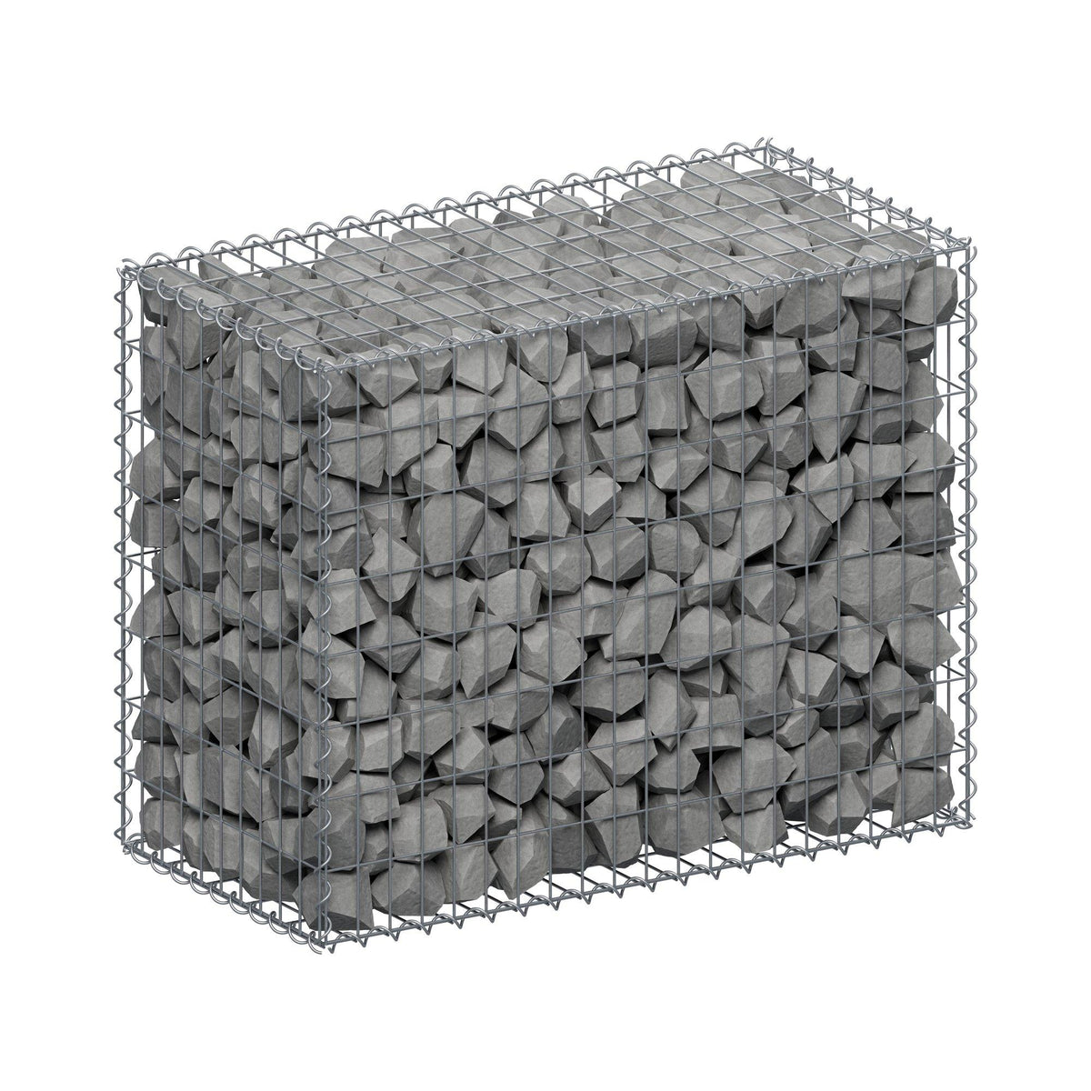 Gabion 100 cm x 80 cm x 50 cm (L x H x P), mailles 5 cm x 10 cm, spirale