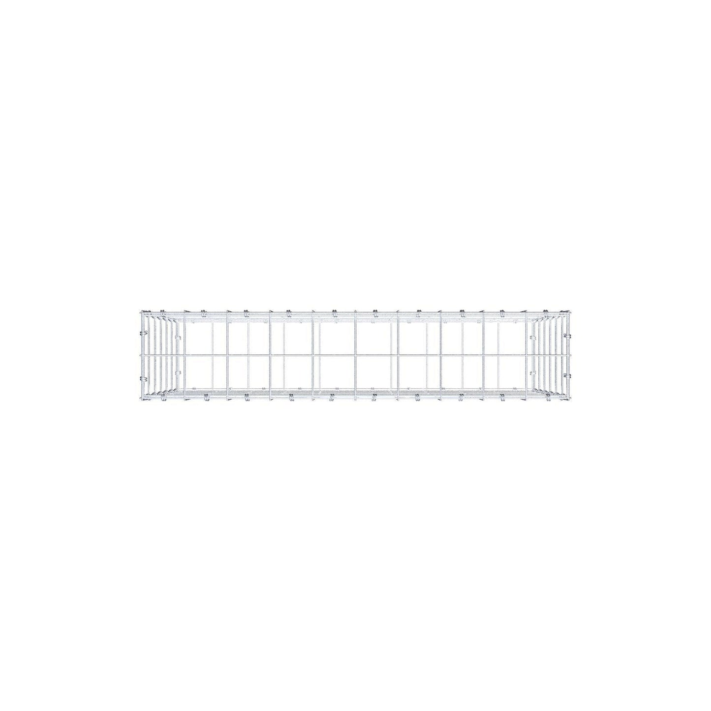 Gabione 100 cm x 60 cm x 20 cm (L x H x T), Maschenweite 10 x 10 cm, Spiralring