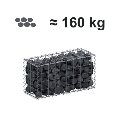 Gabion 80 cm x 40 cm x 30 cm (L x H x D), mesh size 5 cm x 10 cm, spiral
