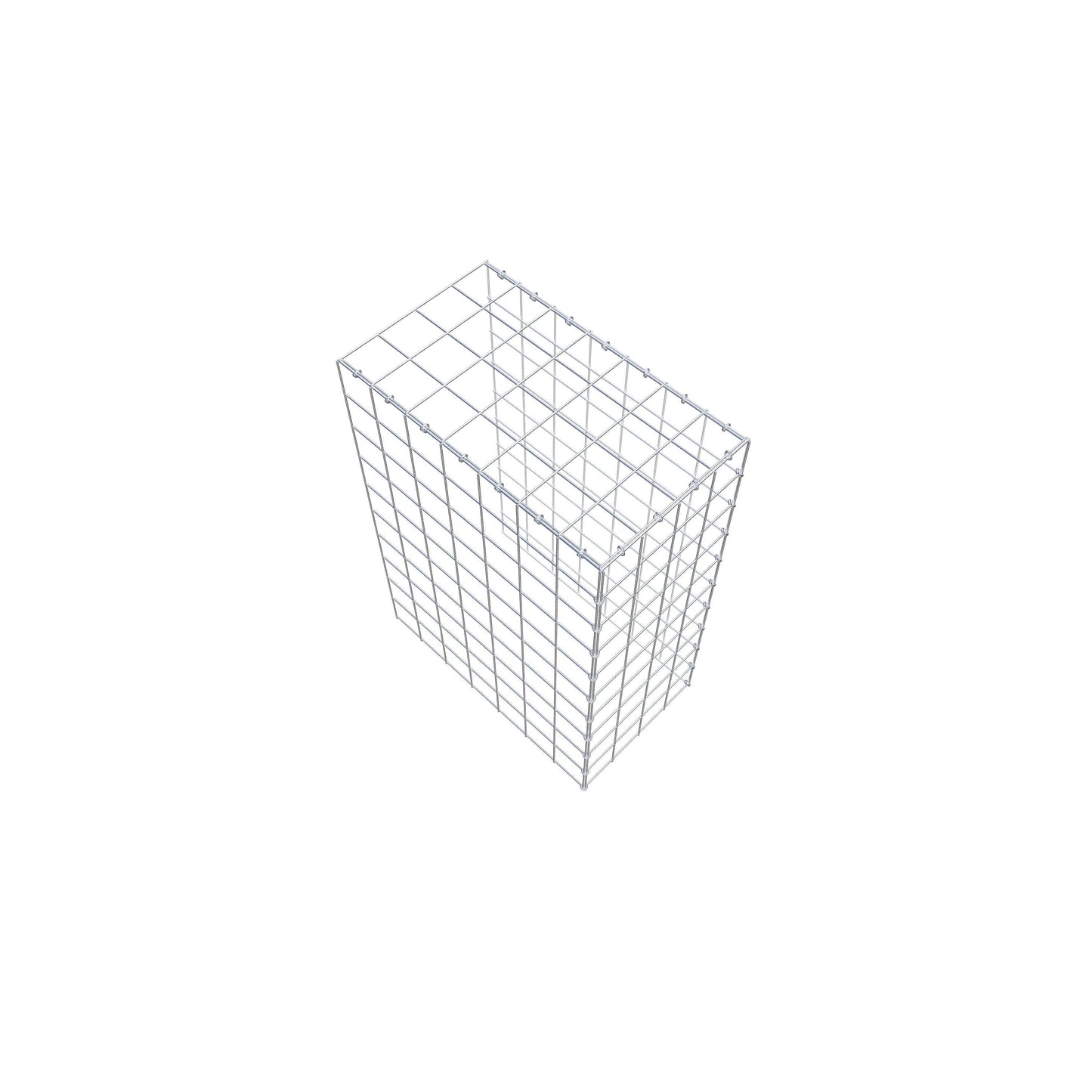 Monteret gabion type 4 100 cm x 70 cm x 40 cm (L x H x D), maskestørrelse 10 cm x 10 cm, C-ring