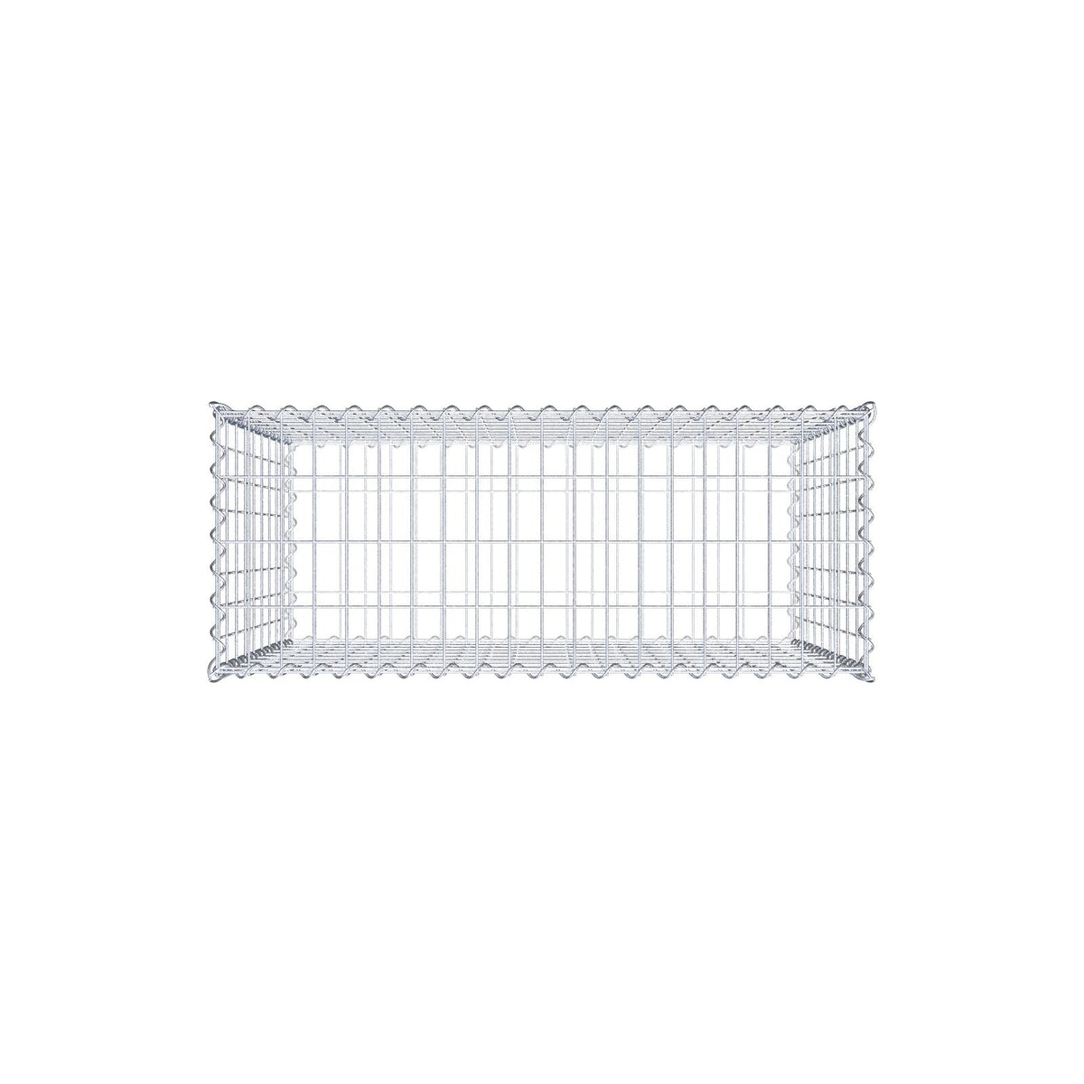 Gabbione 100 cm x 90 cm x 40 cm (L x H x P), maglia 5 cm x 10 cm, spirale