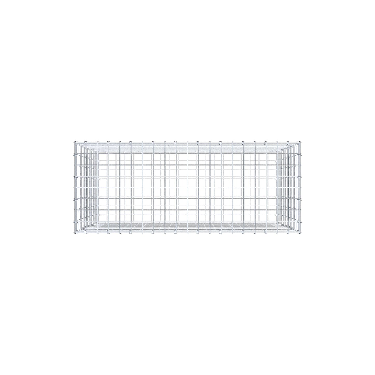Gabion 100 cm x 80 cm x 40 cm (L x H x D), mesh size 5 cm x 5 cm, C-ring