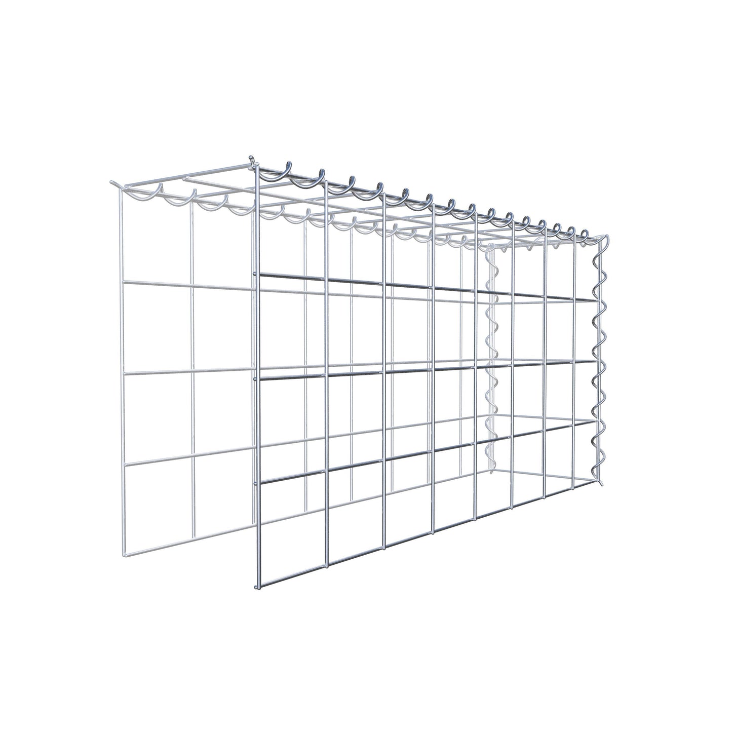 Mounted gabion type 4 80 cm x 40 cm x 20 cm (L x H x D), mesh size 10 cm x 10 cm, spiral