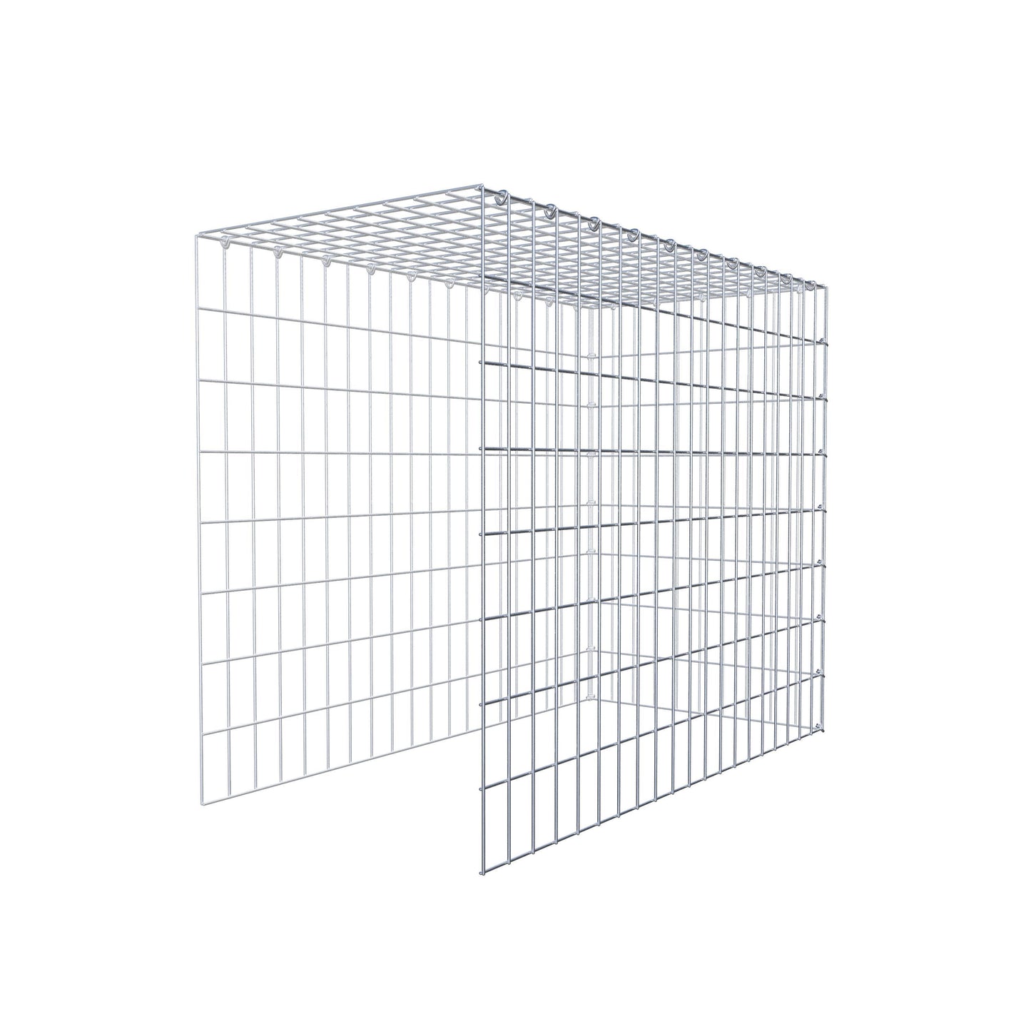 Fourche rapportée type 4 100 cm x 80 cm x 50 cm (L x H x P), mailles 5 cm x 10 cm, anneau C