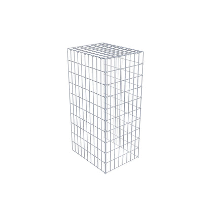 Typ 4 påbyggnadsgabion 100 cm x 50 cm x 40 cm (L x H x D), maskstorlek 5 cm x 10 cm, C-ring
