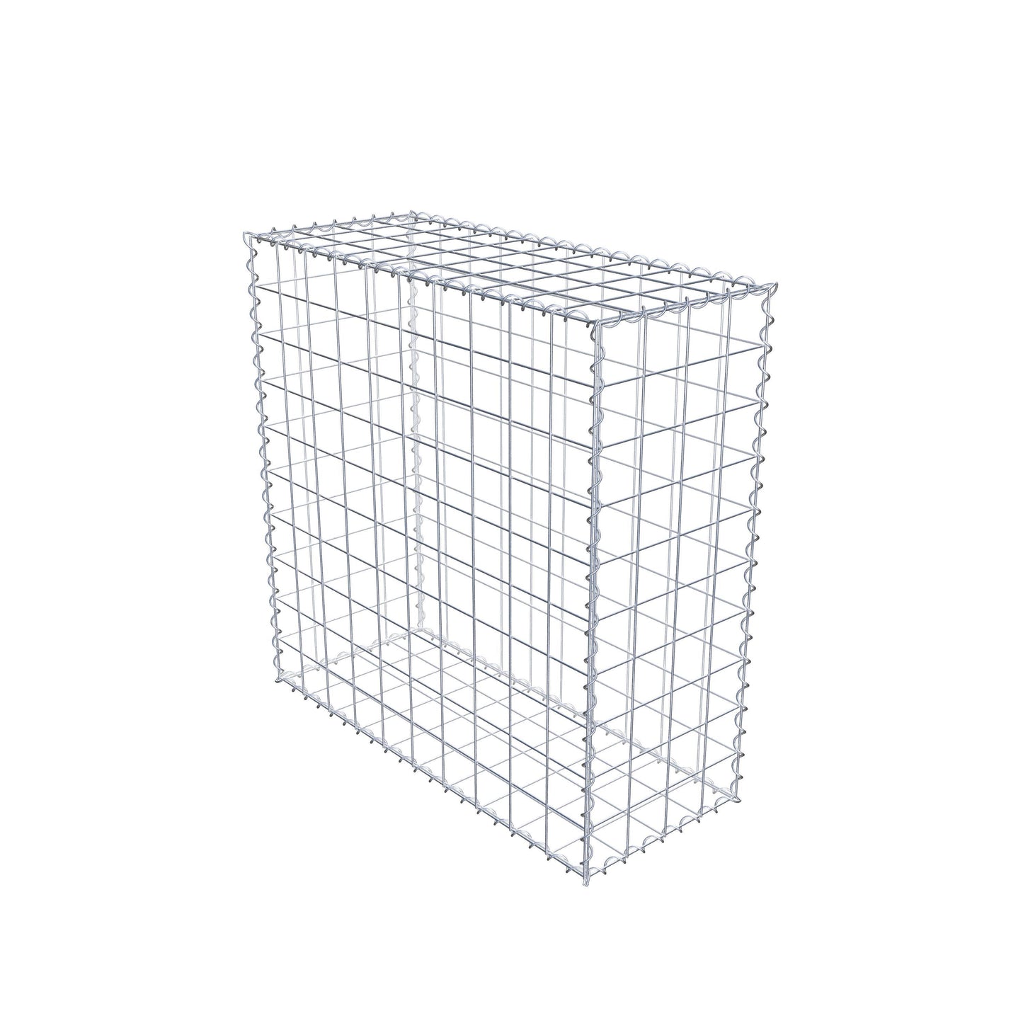 Gabion 100 cm x 100 cm x 40 cm (L x H x D), maskstorlek 10 cm x 10 cm, spiral