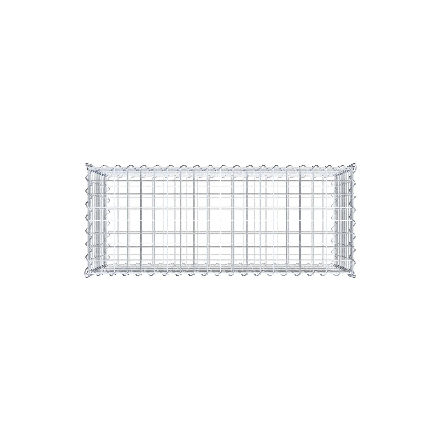 Gabbione 100 cm x 50 cm x 40 cm (L x H x P), maglia 5 cm x 5 cm, spirale