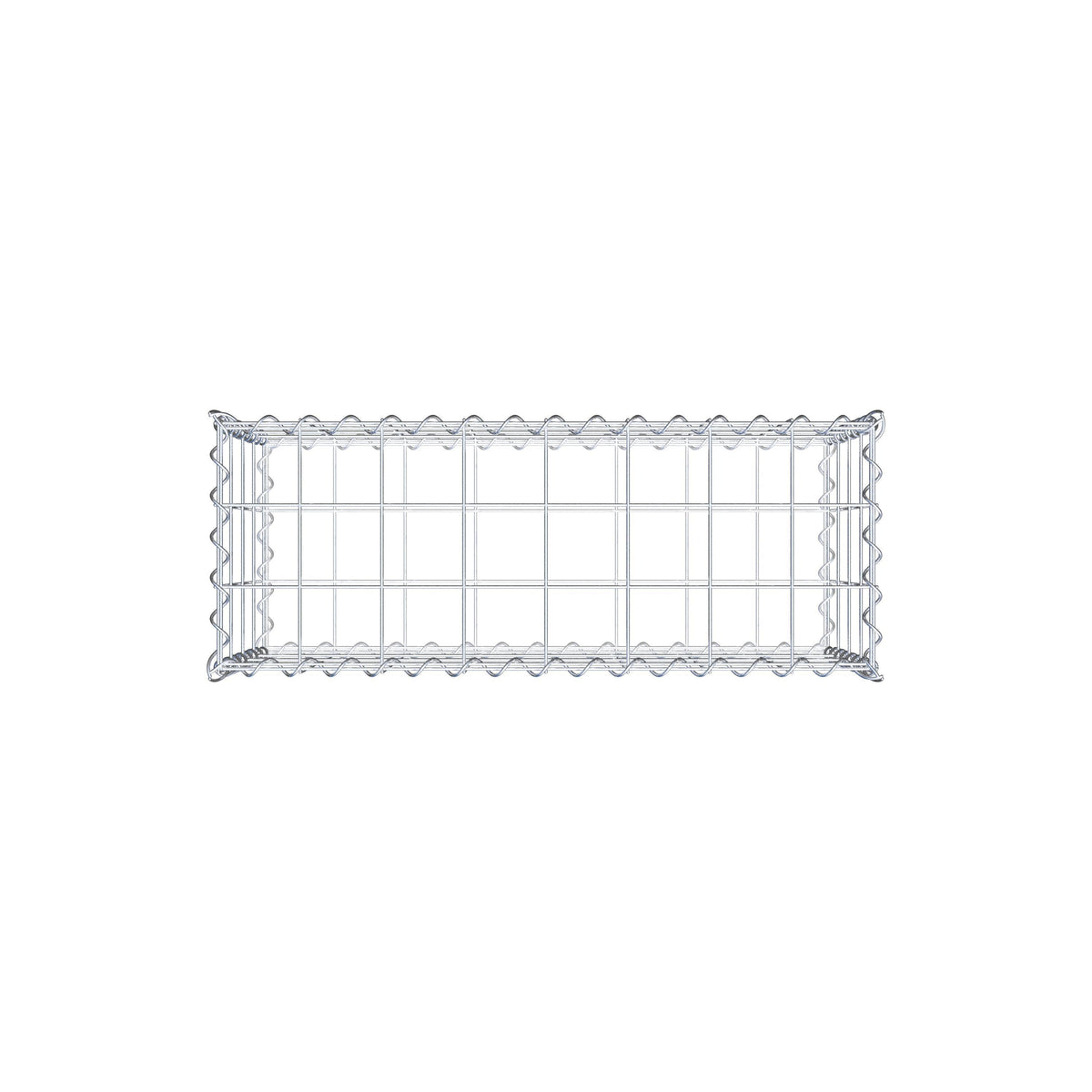 Gabbione 80 cm x 40 cm x 30 cm (L x H x P), maglia 10 cm x 10 cm, spirale