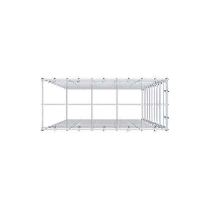 Monteret gabion type 4 100 cm x 50 cm x 20 cm (L x H x D), maskestørrelse 10 cm x 10 cm, C-ring