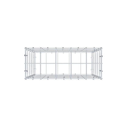 Gabione 50 cm x 50 cm x 20 cm (L x H x T), Maschenweite 10 cm x 10 cm, C-Ring