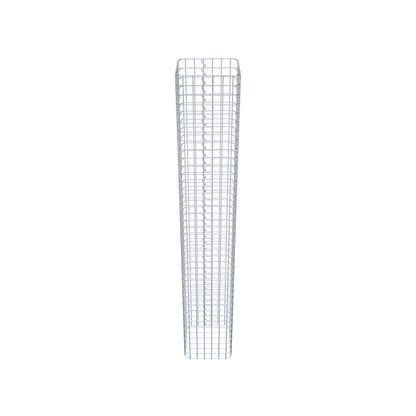 Rektangulär varmförzinkad gabionpelare, 32 cm x 32 cm, 200 cm hög, MW 5 cm x 5 cm