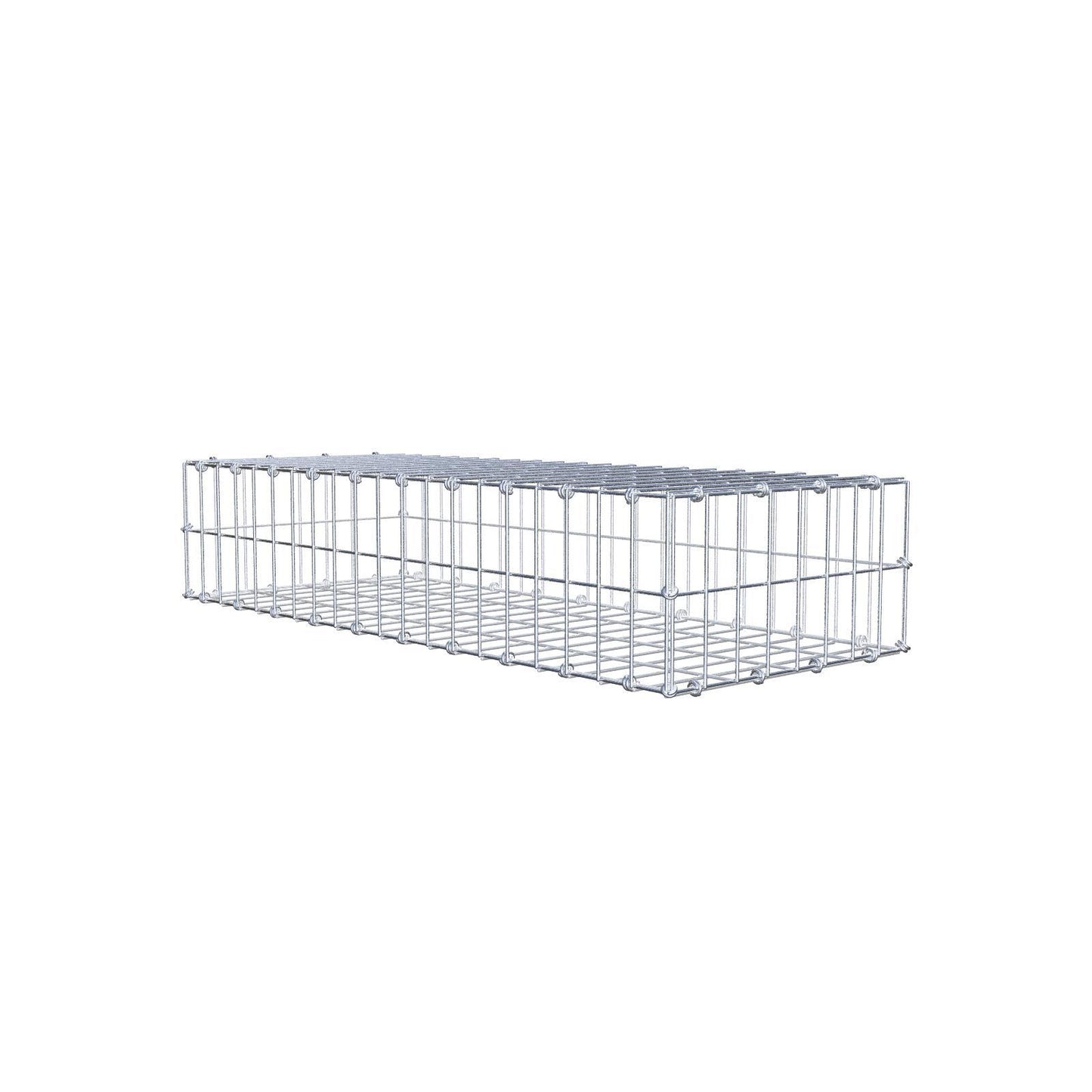 Gabion 100 cm x 20 cm x 40 cm (L x H x P), mailles 5 x 10 cm, anneau en spirale