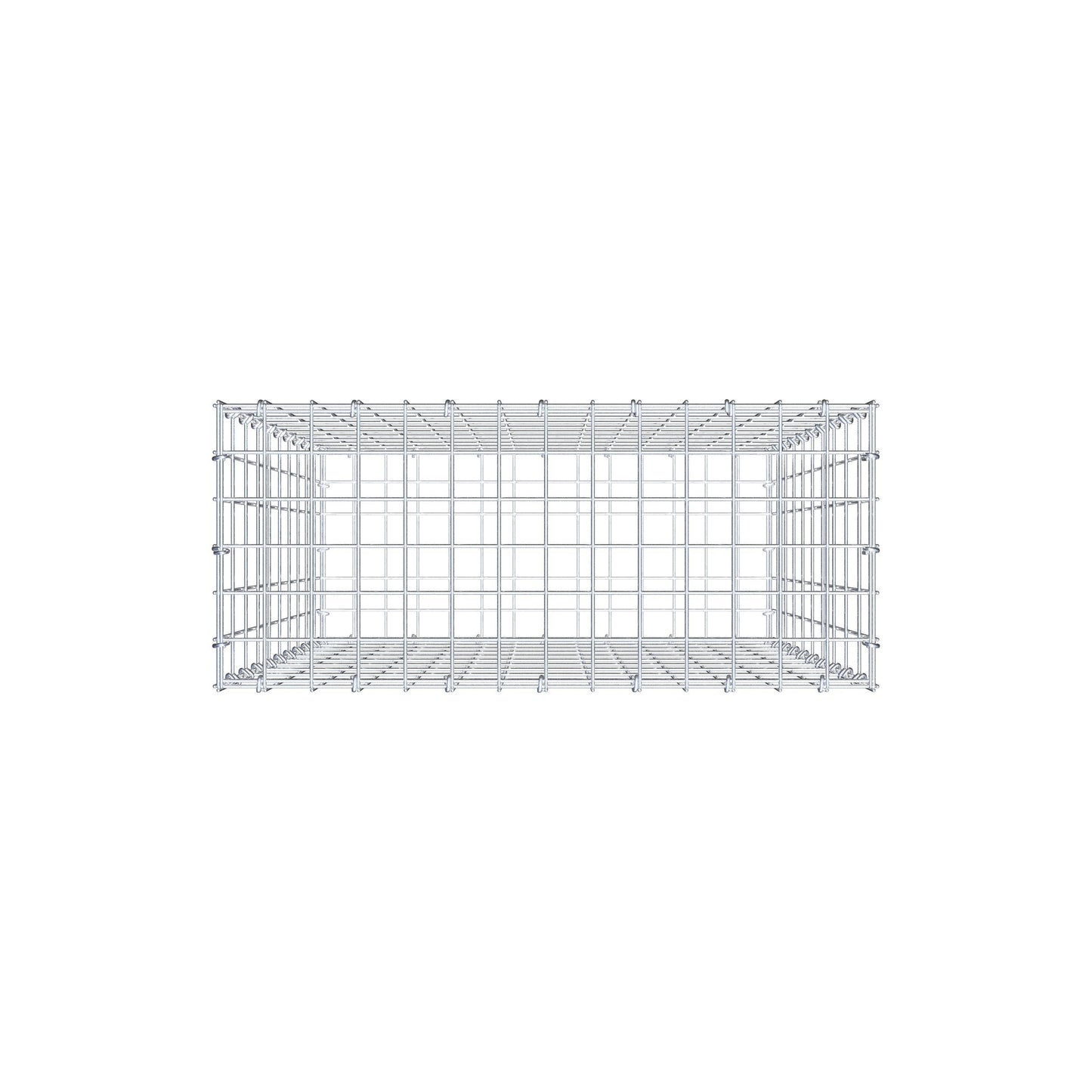 Gabion 100 cm x 70 cm x 30 cm (L x H x D), maskstorlek 5 cm x 10 cm, C-ring