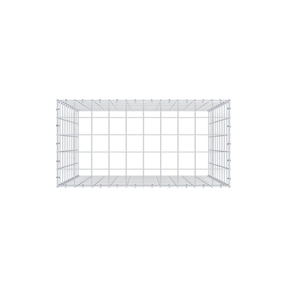 Monteret gabion type 3 100 cm x 100 cm x 50 cm (L x H x D), maskestørrelse 10 cm x 10 cm, C-ring