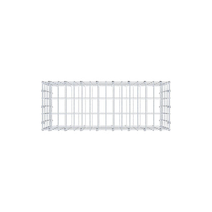 Gabião 80 cm x 40 cm x 30 cm (C x A x P), malhagem 5 x 10 cm, anel espiral