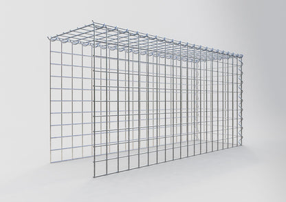 Opvokset gabion type 4 100 cm x 50 cm x 30 cm (L x H x D), maskestørrelse 5 cm x 5 cm, spiral