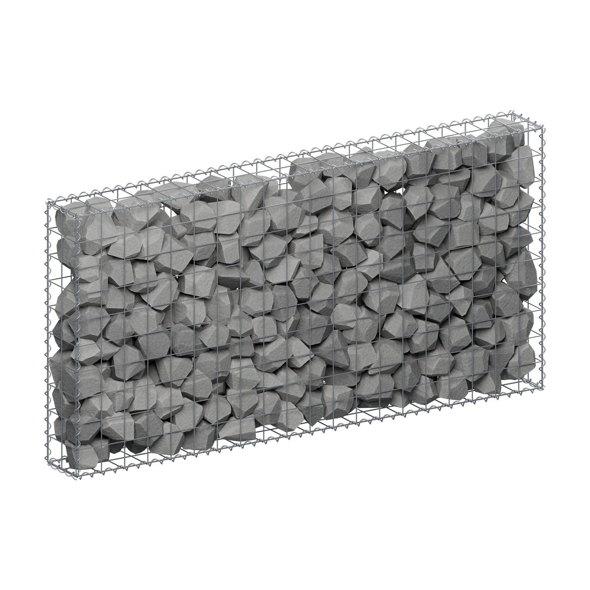 Gabion 200 cm x 100 cm x 20 cm (L x H x P), mailles 10 cm x 10 cm, spirale
