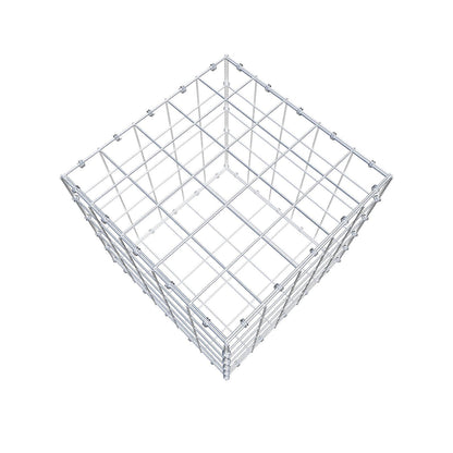 Gabione 50 cm x 50 cm x 50 cm (L x H x T), Maschenweite 10 x 10 cm, Spiralring
