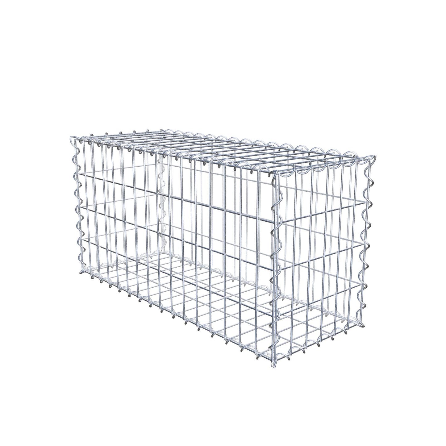 Gabbione 80 cm x 40 cm x 30 cm (L x H x P), maglia 5 cm x 10 cm, spirale