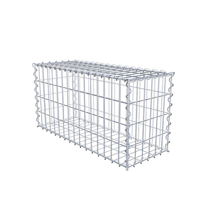 Gabbione 80 cm x 40 cm x 30 cm (L x H x P), maglia 5 cm x 10 cm, spirale