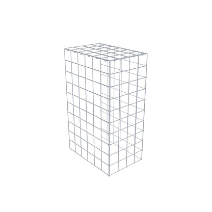 Gavión complementario de tipo 4 100 cm x 60 cm x 40 cm (L x A x P), malla 10 cm x 10 cm, anillo en C