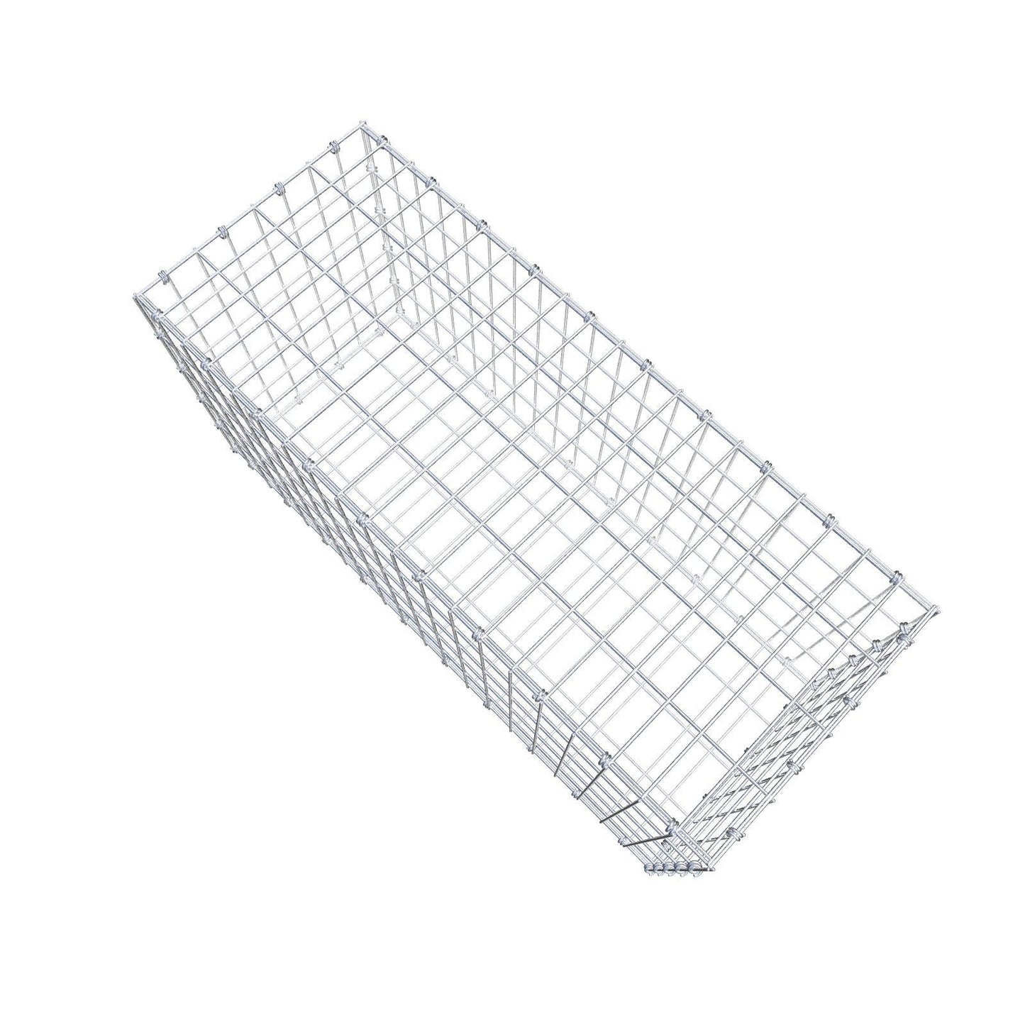 Gabião 100 cm x 50 cm x 40 cm (C x A x P), malhagem 5 x 10 cm, anel espiral