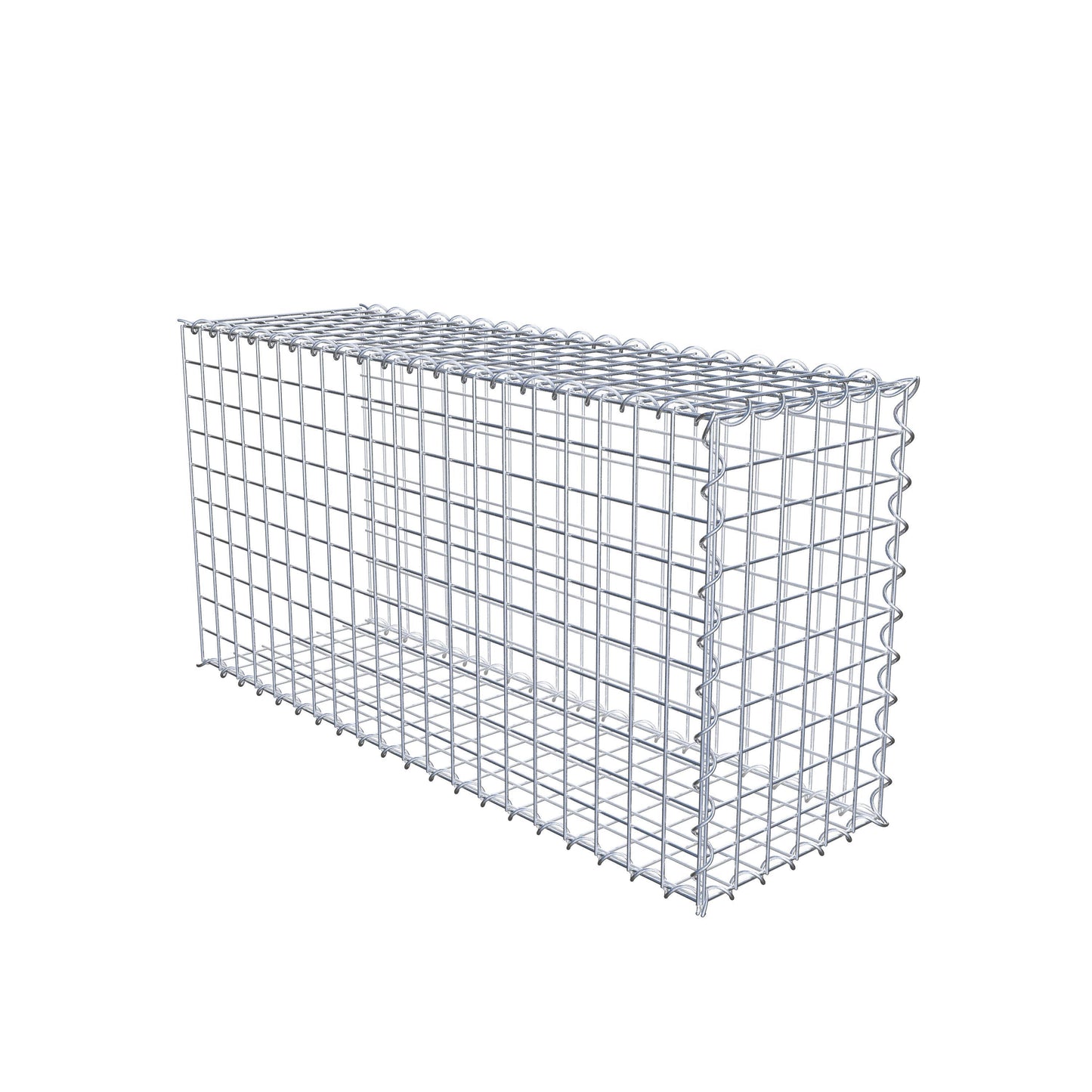 Gabião tipo 2 100 cm x 50 cm x 30 cm (C x A x P), malhagem 5 cm x 5 cm, espiral