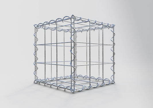 Gabione 30 cm x 30 cm x 30 cm (L x H x T), Maschenweite 10 cm x 10 cm, Spirale