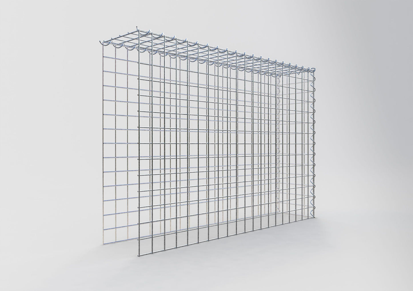 Gabião Tipo 4 100 cm x 70 cm x 20 cm (C x A x P), malhagem 5 cm x 5 cm, espiral
