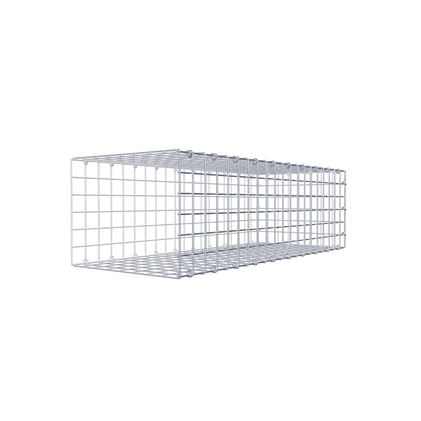 Gavión complementario de tipo 2 100 cm x 30 cm x 40 cm (largo x alto x fondo), malla 5 cm x 5 cm, anillo en C