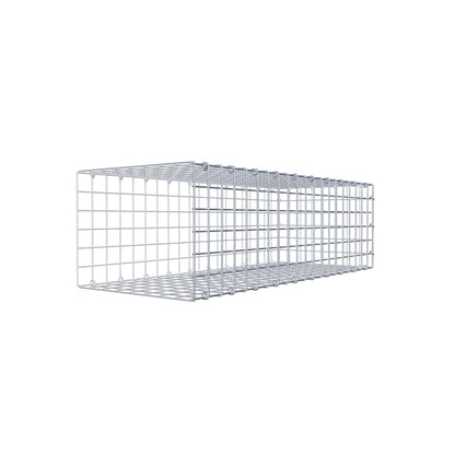 Gavión complementario de tipo 2 100 cm x 30 cm x 40 cm (largo x alto x fondo), malla 5 cm x 5 cm, anillo en C
