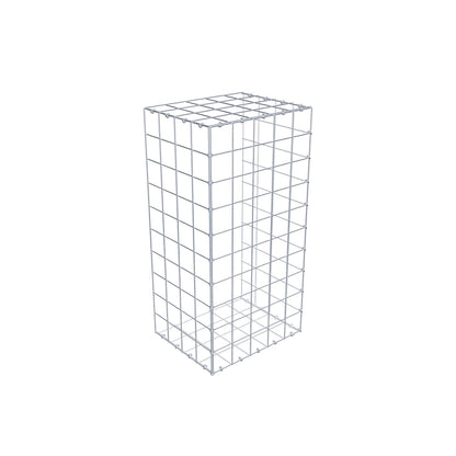 Typ 2 påbyggnadsgabion 100 cm x 40 cm x 50 cm (L x H x D), maskstorlek 10 cm x 10 cm, C-ring