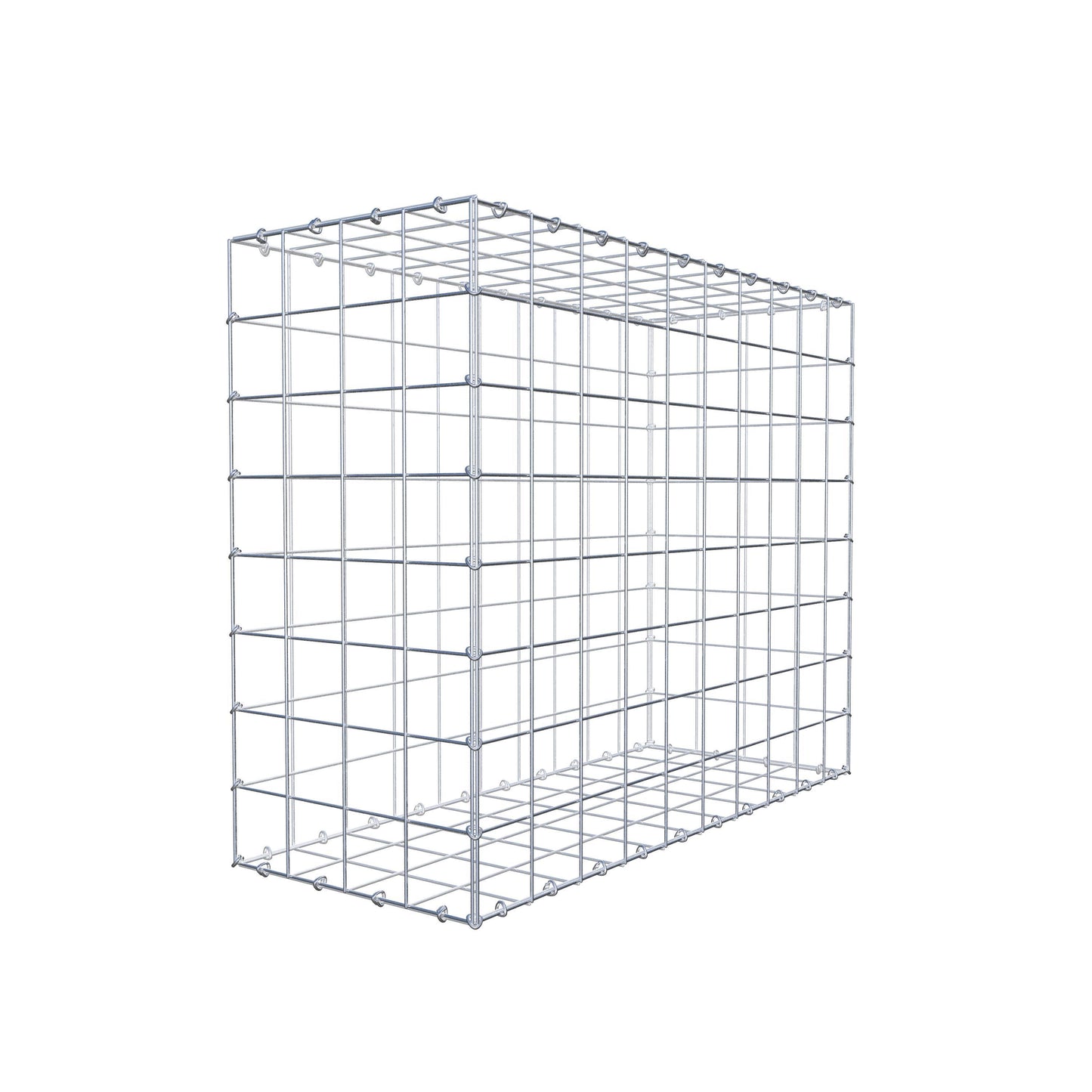 Gabione 100 cm x 80 cm x 40 cm (L x H x T), Maschenweite 10 cm x 10 cm, C-Ring