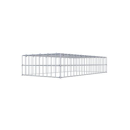 Monteret gabion type 3 100 cm x 20 cm x 50 cm (L x H x D), maskestørrelse 5 cm x 10 cm, C-ring