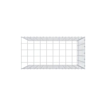 Monteret gabion type 4 100 cm x 100 cm x 50 cm (L x H x D), maskestørrelse 10 cm x 10 cm, C-ring