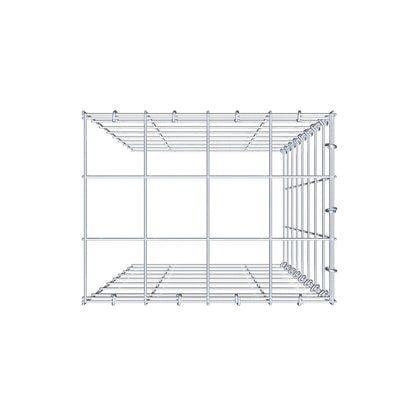 Mounted gabion type 4 80 cm x 40 cm x 30 cm (L x H x D), mesh size 10 cm x 10 cm, C-ring