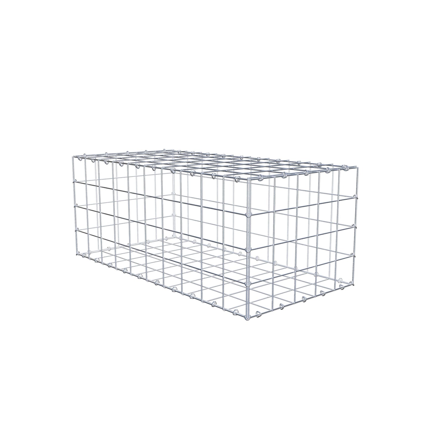Gabione 100 cm x 40 cm x 50 cm (L x H x T), Maschenweite 10 cm x 10 cm, C-Ring