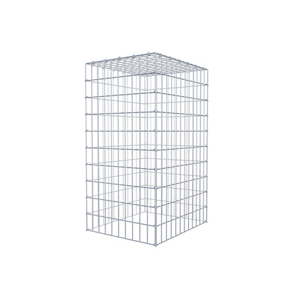 Gavión complementario de tipo 3 100 cm x 60 cm x 50 cm (L x A x P), malla 5 cm x 10 cm, anillo en C