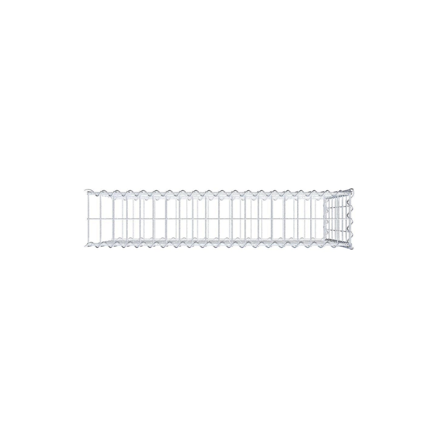 Opvokset gabion type 2 100 cm x 70 cm x 20 cm (L x H x D), maskestørrelse 5 cm x 10 cm, spiral