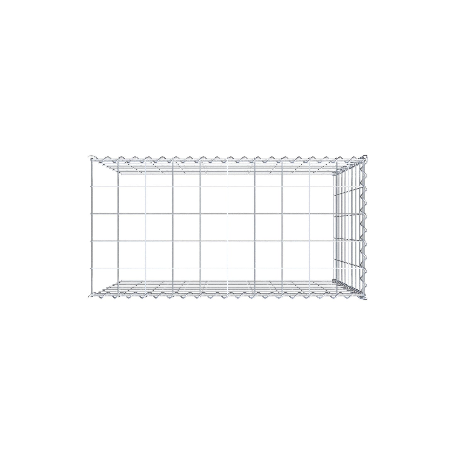 Gabbione aggiuntivo tipo 4 100 cm x 90 cm x 50 cm (L x H x P), maglia 10 cm x 10 cm, spirale