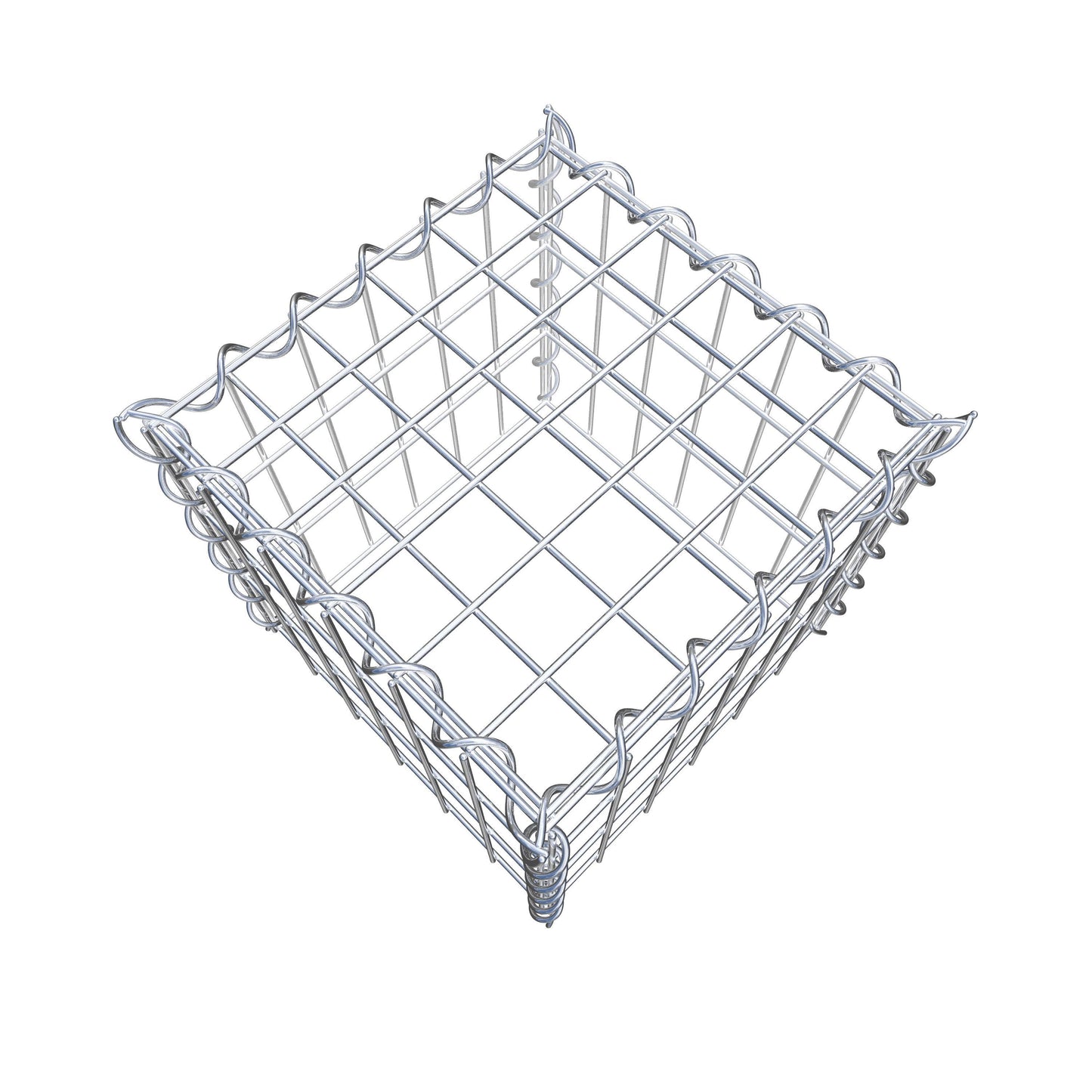 Opvokset gabion type 3 30 cm x 30 cm x 30 cm (L x H x D), maskestørrelse 5 cm x 10 cm, spiral
